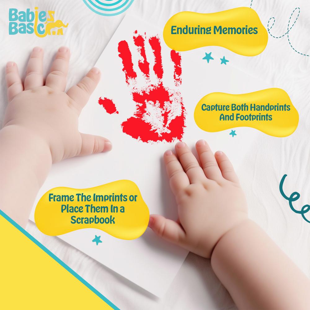 Babies Basic - Clean Fingerprint With Two Imprint Cards - 16cm - Red