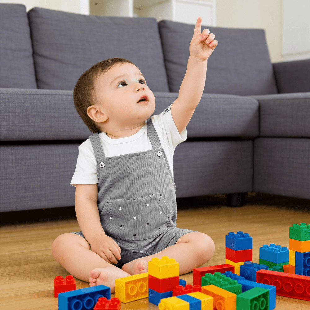 Babies Basic Ribbed Cotton Dungaree with Short Sleeves T-Shirt