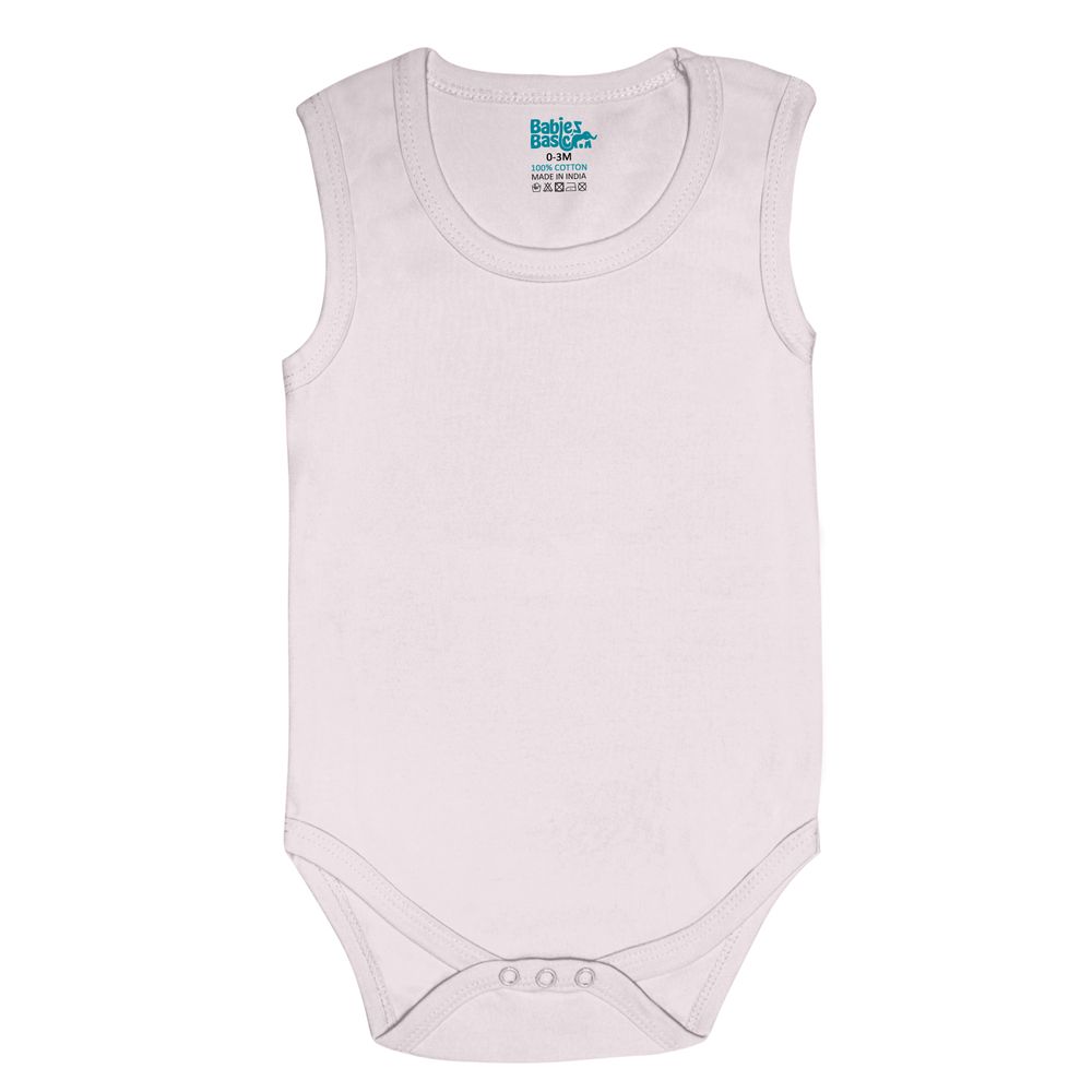 Babies Basic Baby' Sleeveless Bodysuit Green/Beige/Blue/Mocha - 4 Pcs