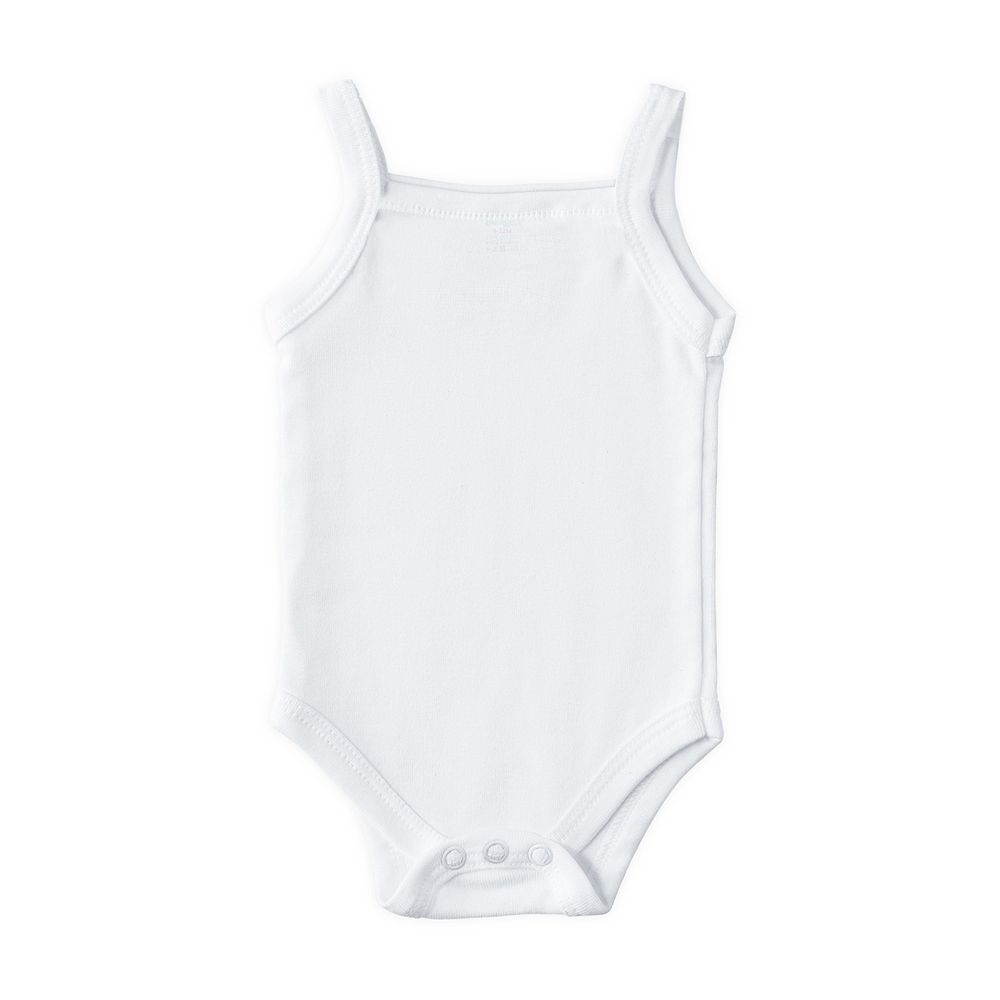Babies Basic Girl's Sleeveless Romper - White - 6 Pcs
