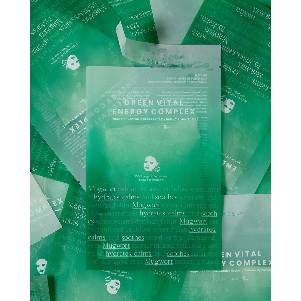 AXIS-Y - Mugwort Green Vital Energy Complex Sheet Mask - 27 ml