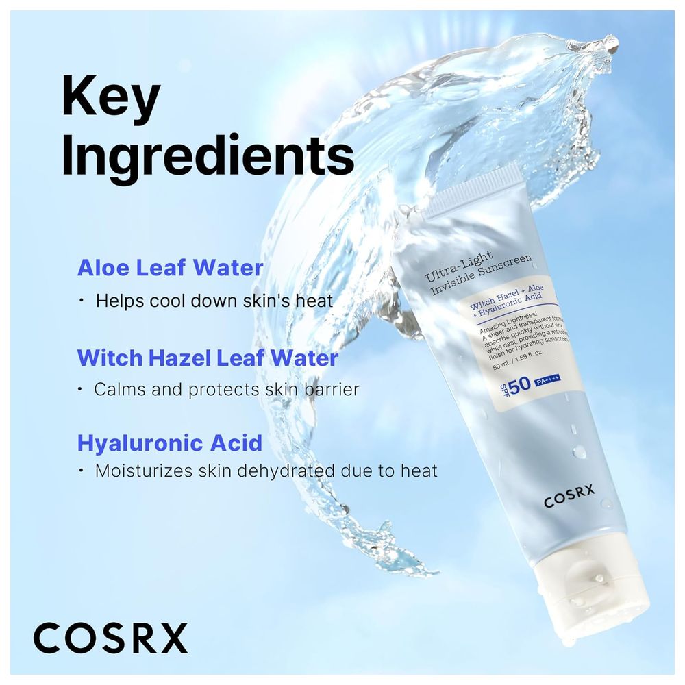 Cosrx - Ultra - Light Invisible SPF 50 Sunscreen - 50 ml