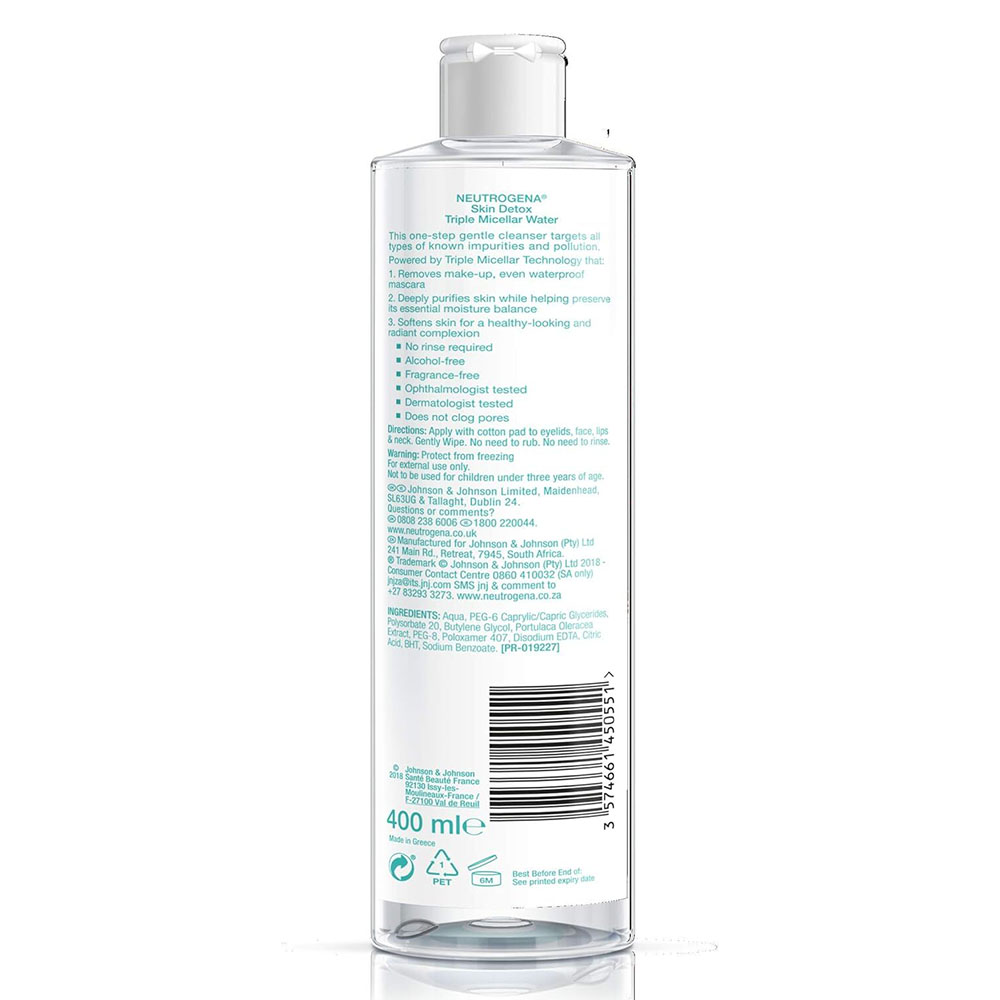 Neutrogena - Micellar Skin Detox Water - 400 ml