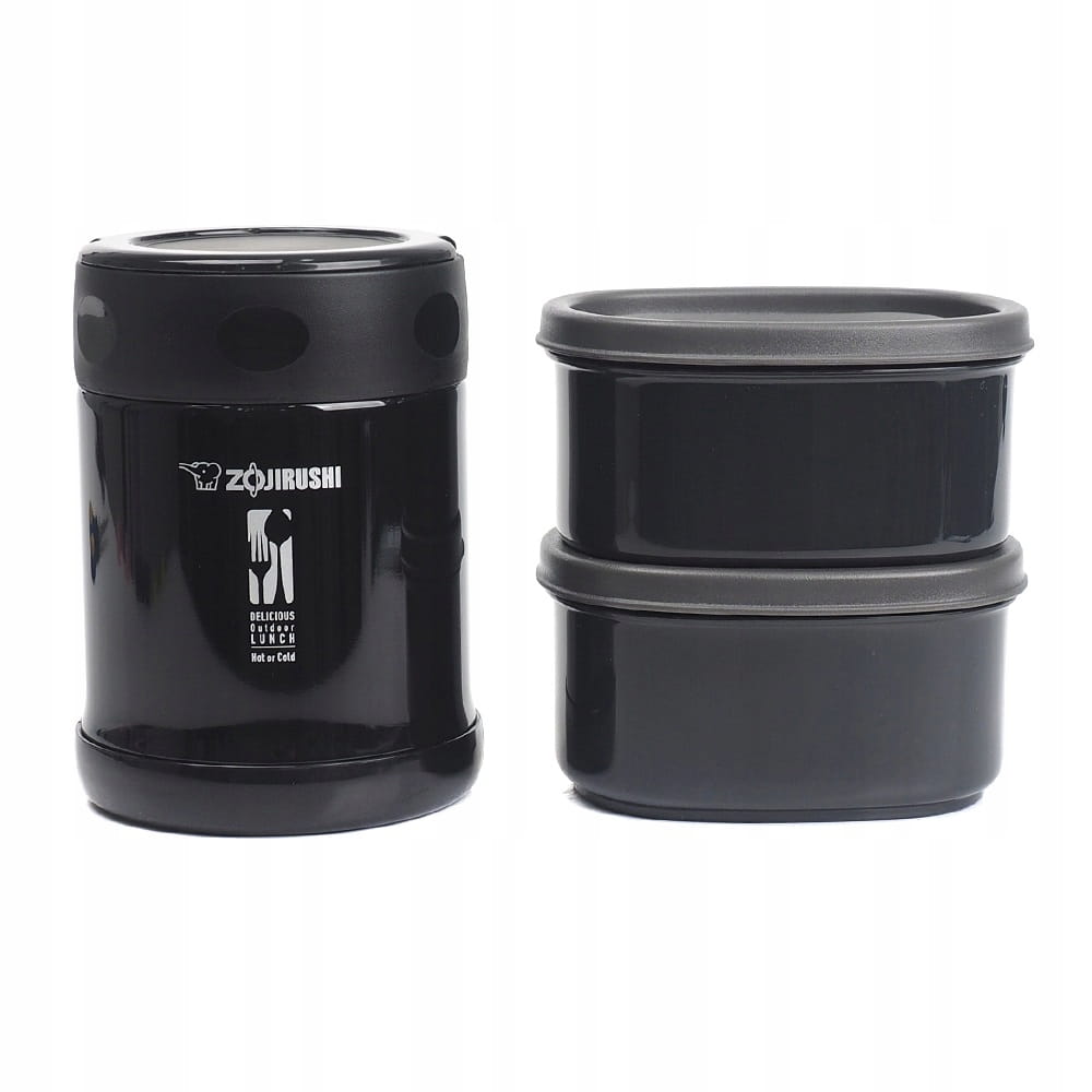 Zojirushi - Stainless Steel Vacuum Lunch Box - Black - 0.35 L