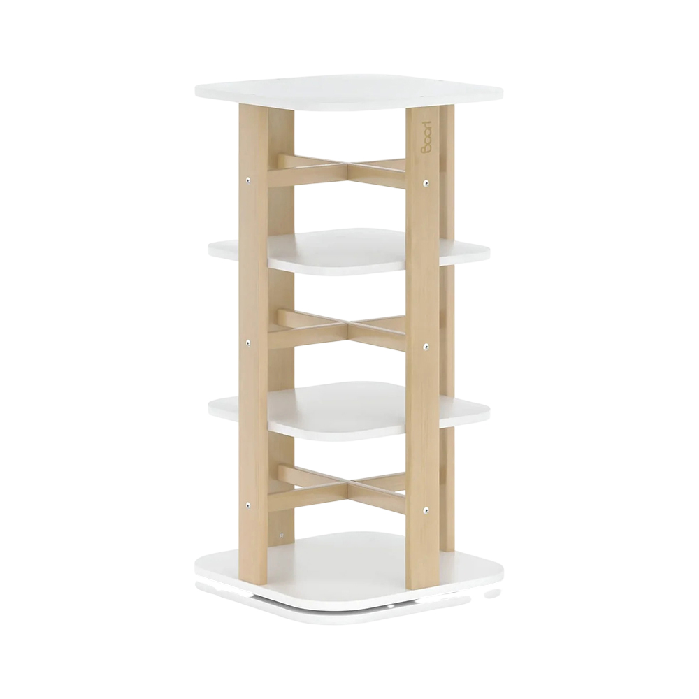 Boori - Tidy Rotating Bookshelf - Barley White/Almond