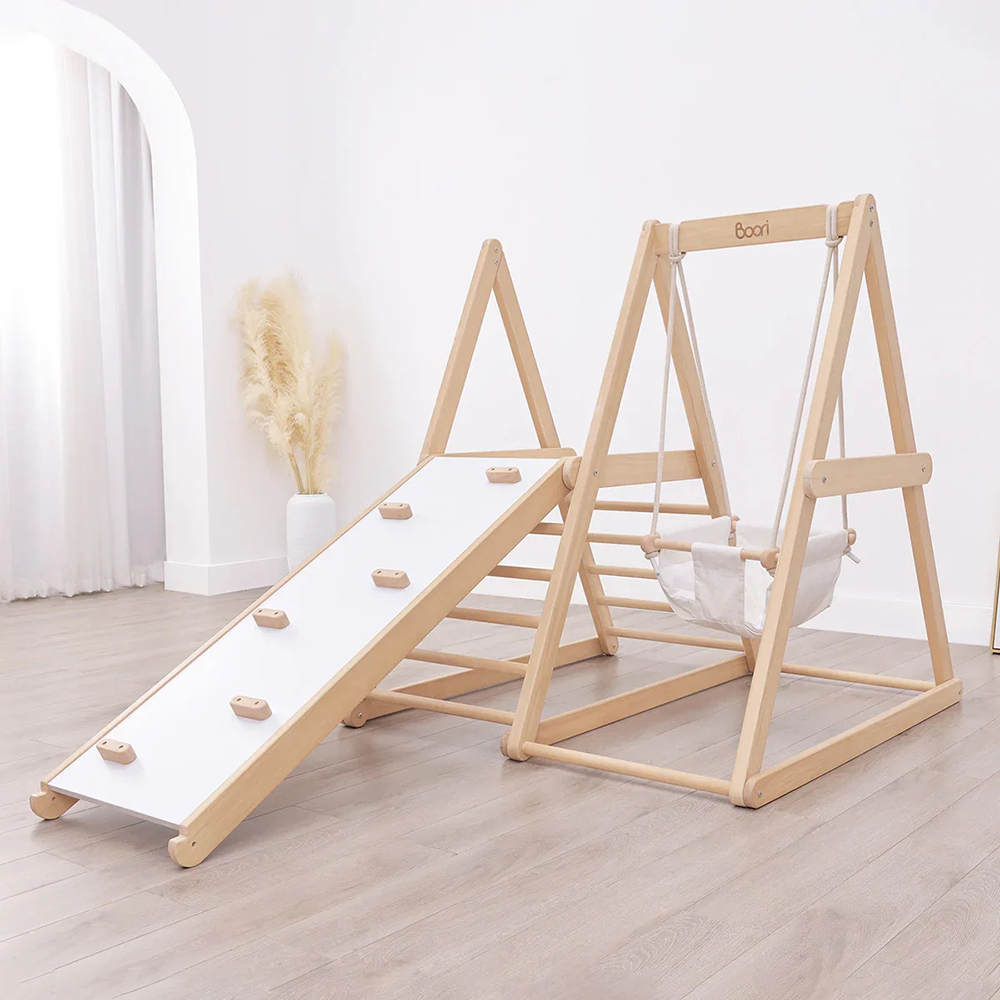 Boori - Kids Tidy Climbing Gym - Barley White/Almond
