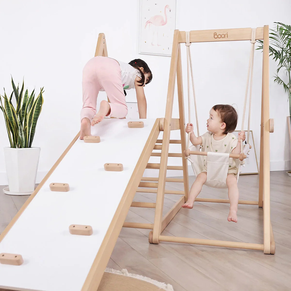 Boori - Kids Tidy Climbing Gym - Barley White/Almond