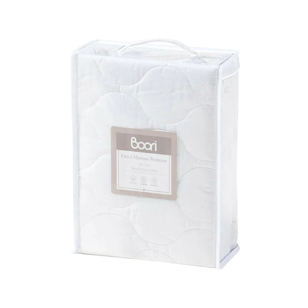 Boori - Fitted Mattress Protector - White