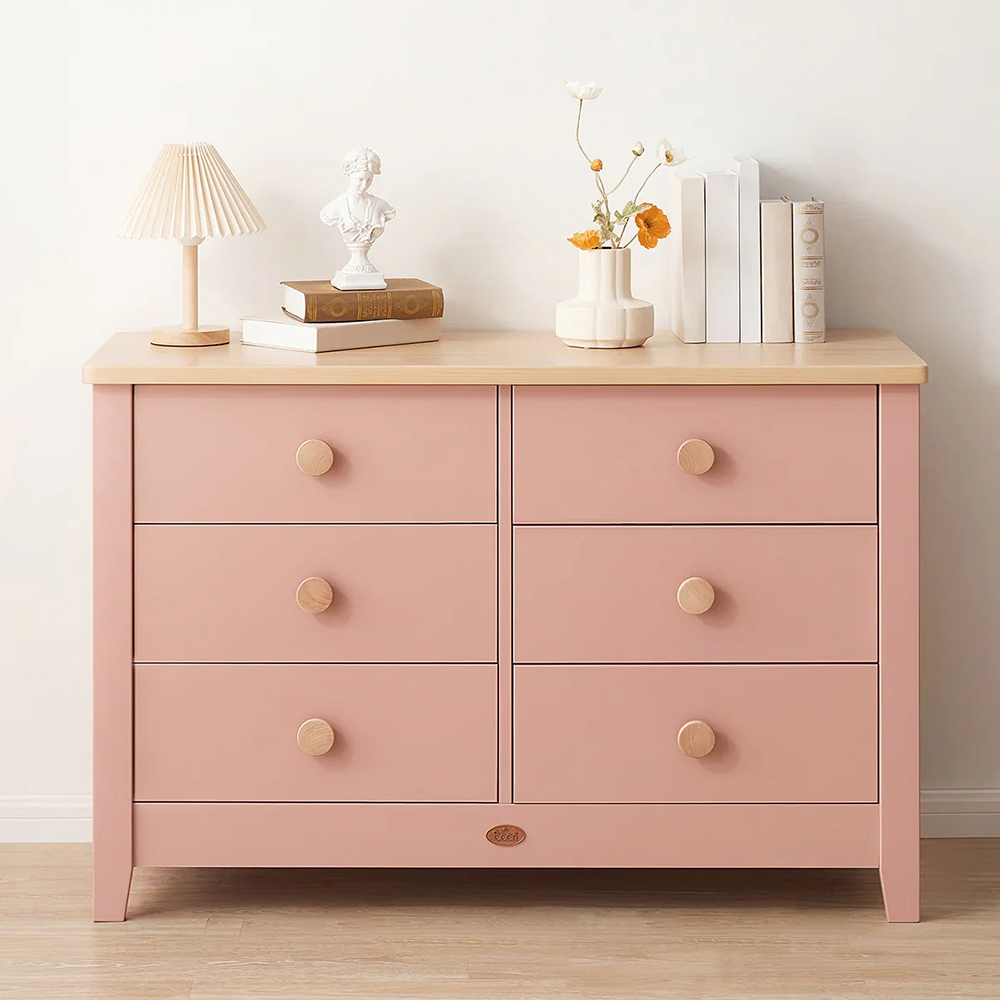 Boori - Kids 6 Drawer Chest - Cherry/Almond