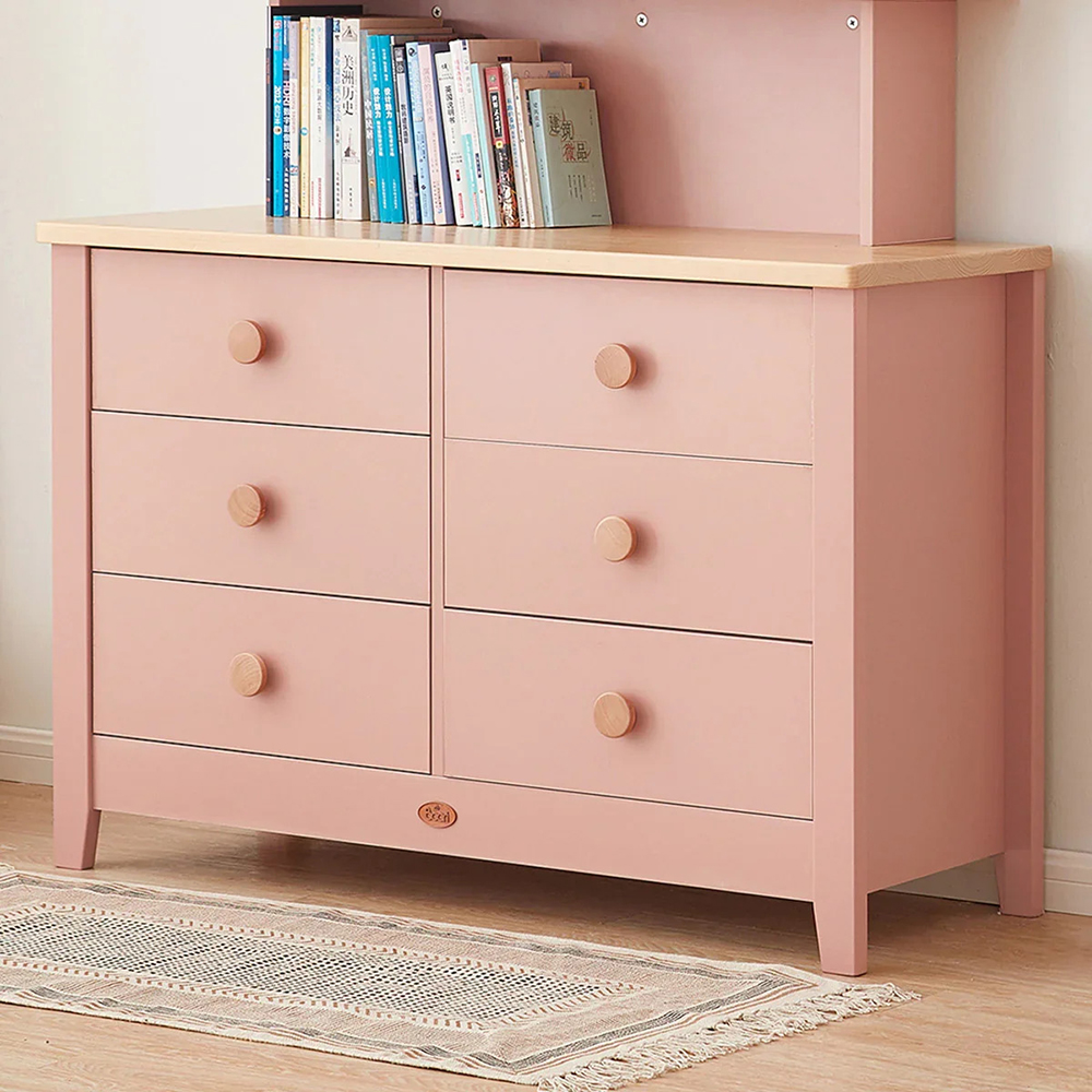 Boori - Kids 6 Drawer Chest - Cherry/Almond