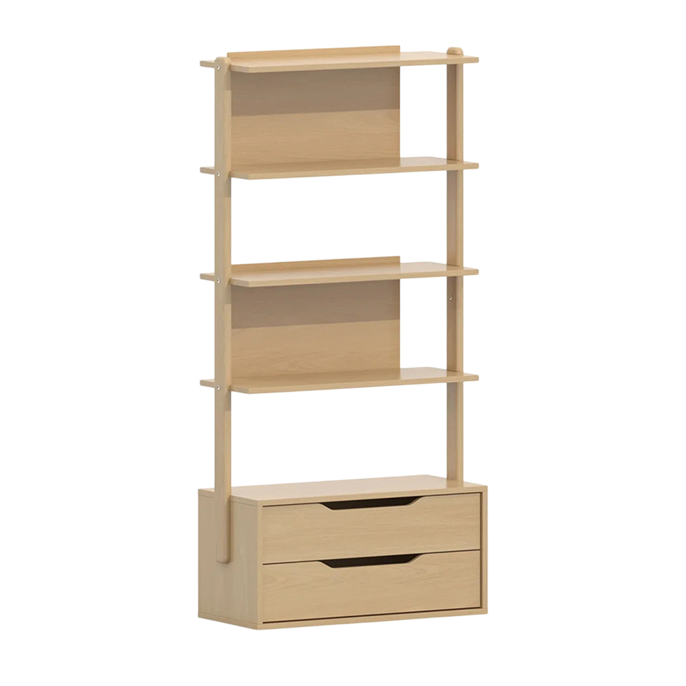 Boori - Living Modular 2 Drawer Bookshelf - Beige