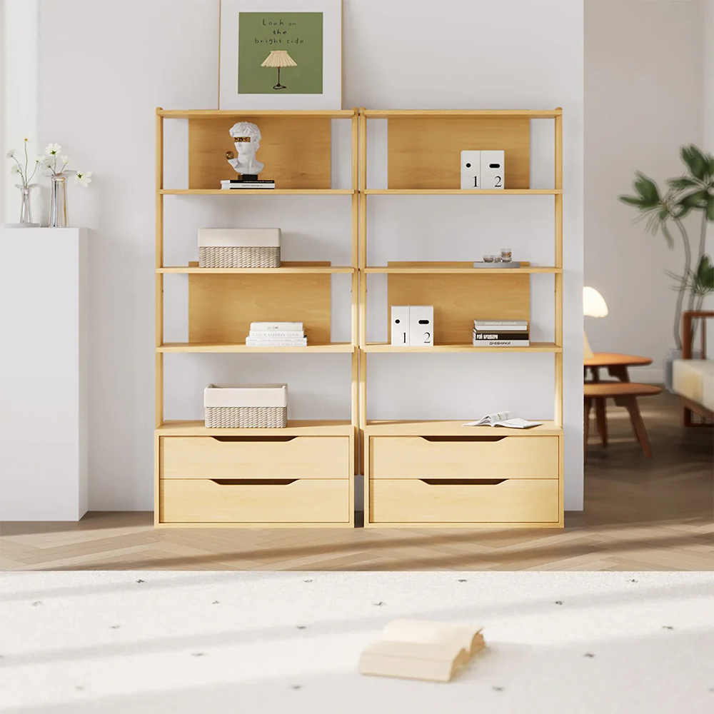 Boori - Living Modular 2 Drawer Bookshelf - Beige