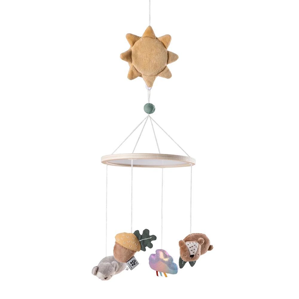 Sebra - Baby Musical Mirror Mobile - Woodland