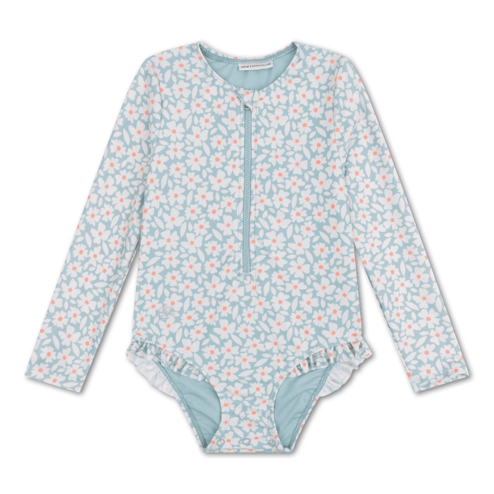 Swim Essentials Girls' Florish Long Sleeves Swimsuit - Green