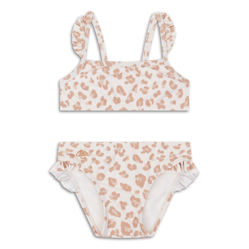 Swim Essentials Girls' Leopard Printed Bikini - Beige - 2 Pcs