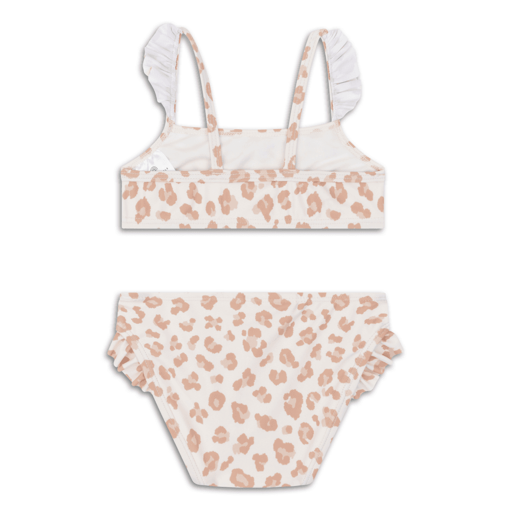 Swim Essentials Girls' Leopard Printed Bikini - Beige - 2 Pcs