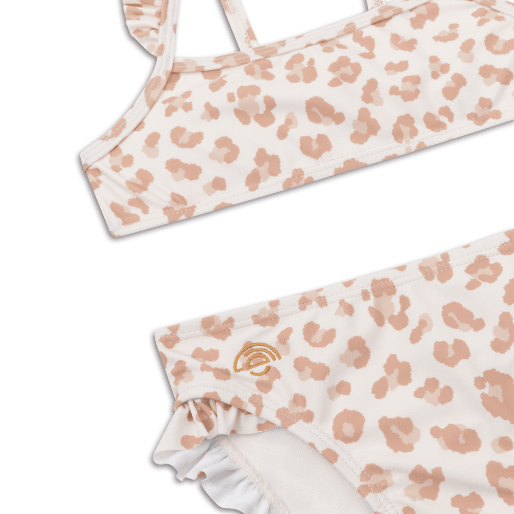 Swim Essentials Girls' Leopard Printed Bikini - Beige - 2 Pcs