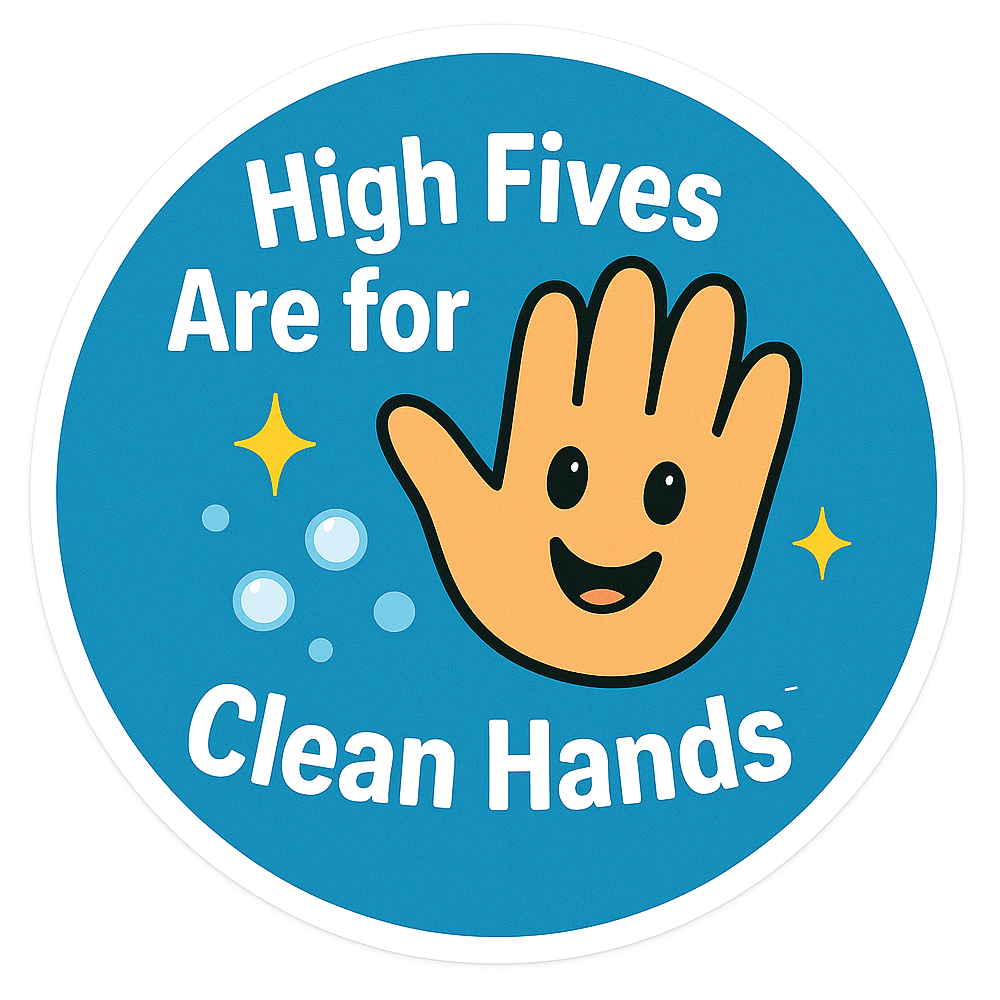 Twinkle Hands - High Fives Are For Clean Hands – Kids Hygiene Sticker