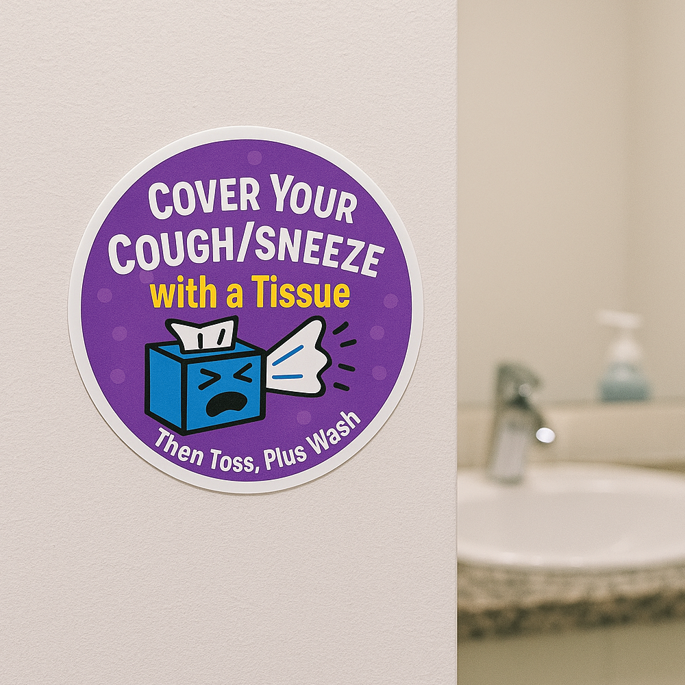 Twinkle Hands - Cover Your Cough Sneeze – Kids Hygiene Sticker