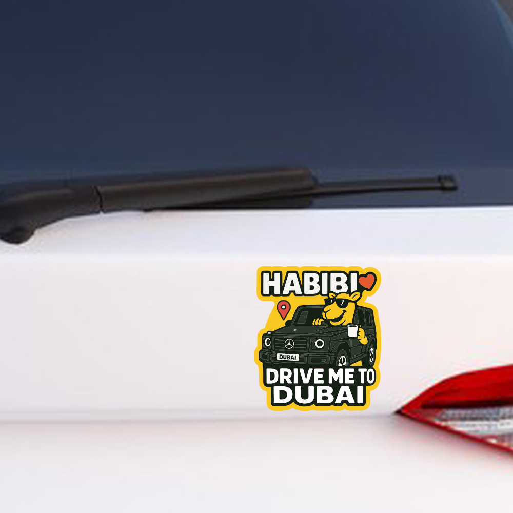 Twinkle Hands - Car Safety Sticker - Habibi Drive Me To Dubai