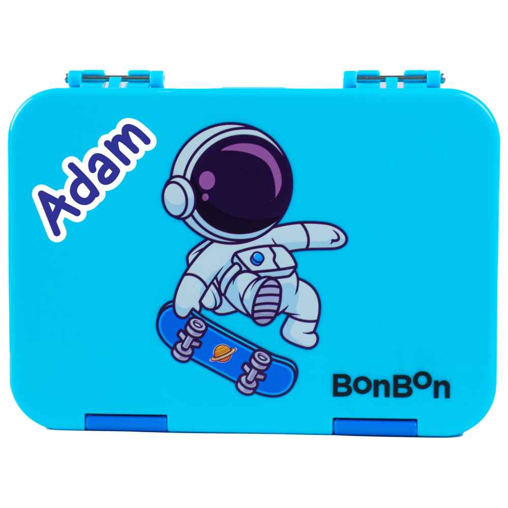 Bonbon - Personalized Prime 4-6 Compartment Leakproof Lunchbox - Skater Astro