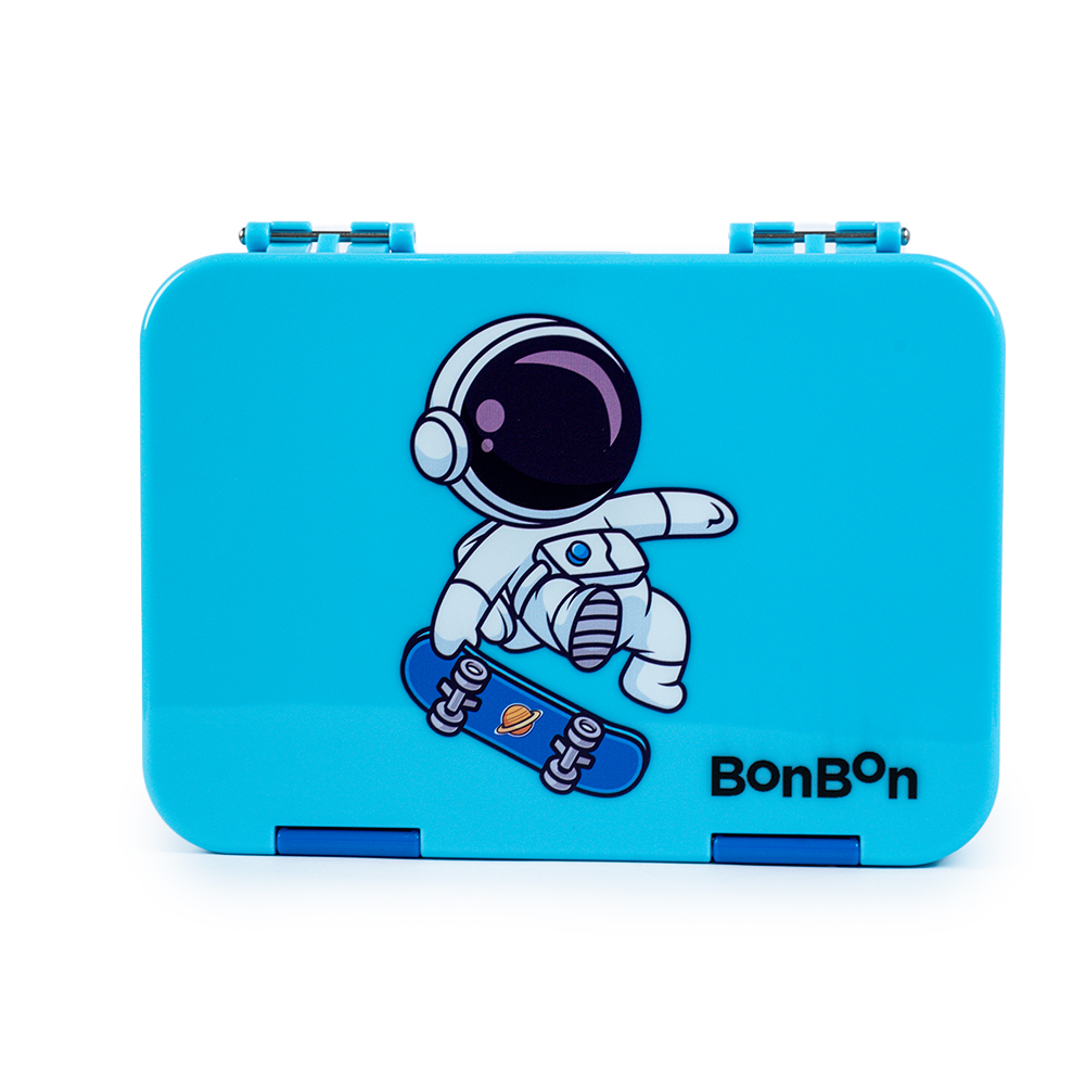 Bonbon - Personalized Prime 4-6 Compartment Leakproof Lunchbox - Skater Astro
