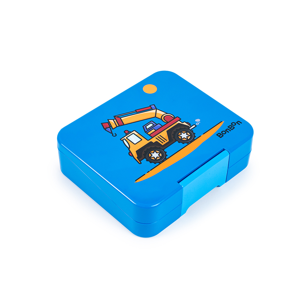 Bonbon - Personalized Elite Mini 4 Compartment Leakproof Lunchbox - Crane Truck