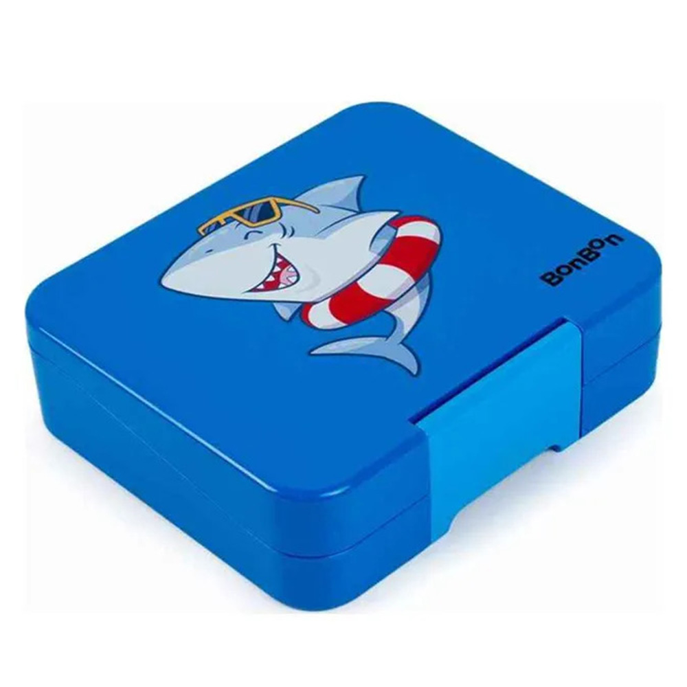 Bonbon - Personalized Elite Mini 4 Compartment Leakproof Lunchbox - Summer Shark