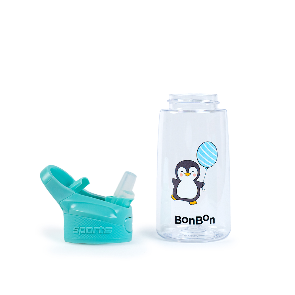 Bonbon - Personalized Elite Tritan Kids Water Bottle 450ml - Cute Penguin
