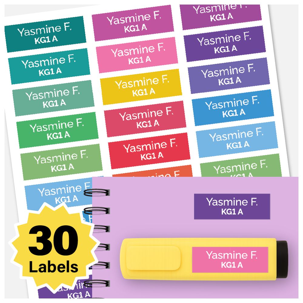 BonBon - Personalized Labels - Pack of 30 - Colors