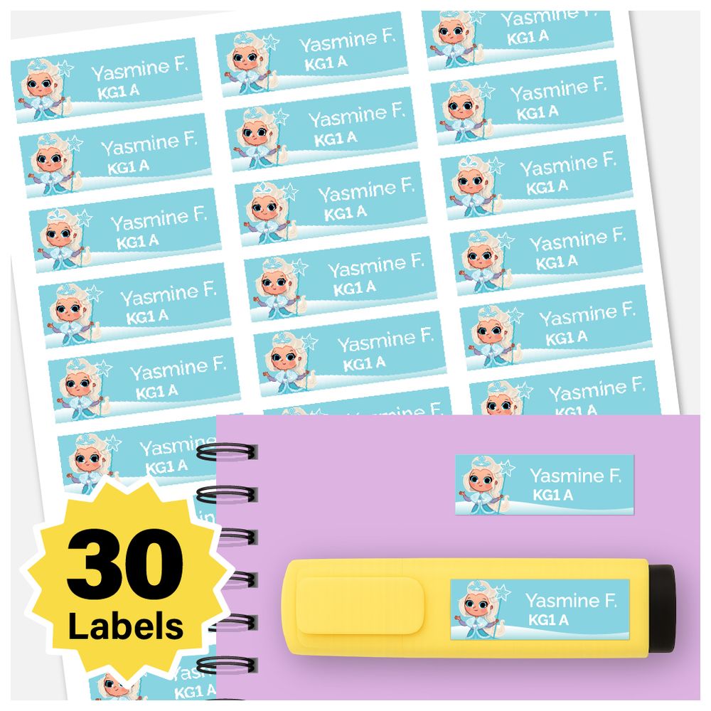 BonBon - Personalized Labels - Pack of 30 - Ice Princess