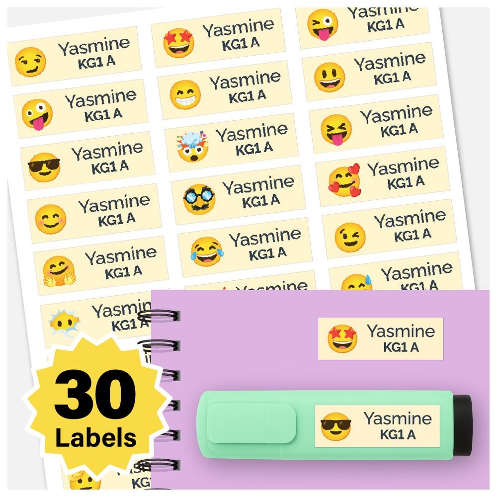 BonBon - Personalized Labels - Pack of 30 - Smileys