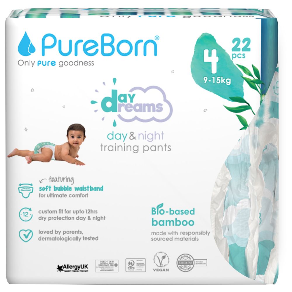 Pureborn - Daydreams Diaper Pants - Size 4 - 9-15 kg - 22 Count