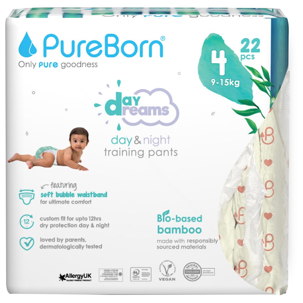 Pureborn - Daydreams Diaper Pants - Size 4 - 9-15 kg - 22 Count
