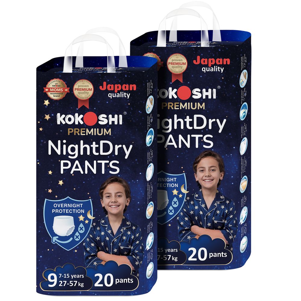 Kokoshi - Premium NightDry Pants - Size 9 - 27-57kg - 40 pcs