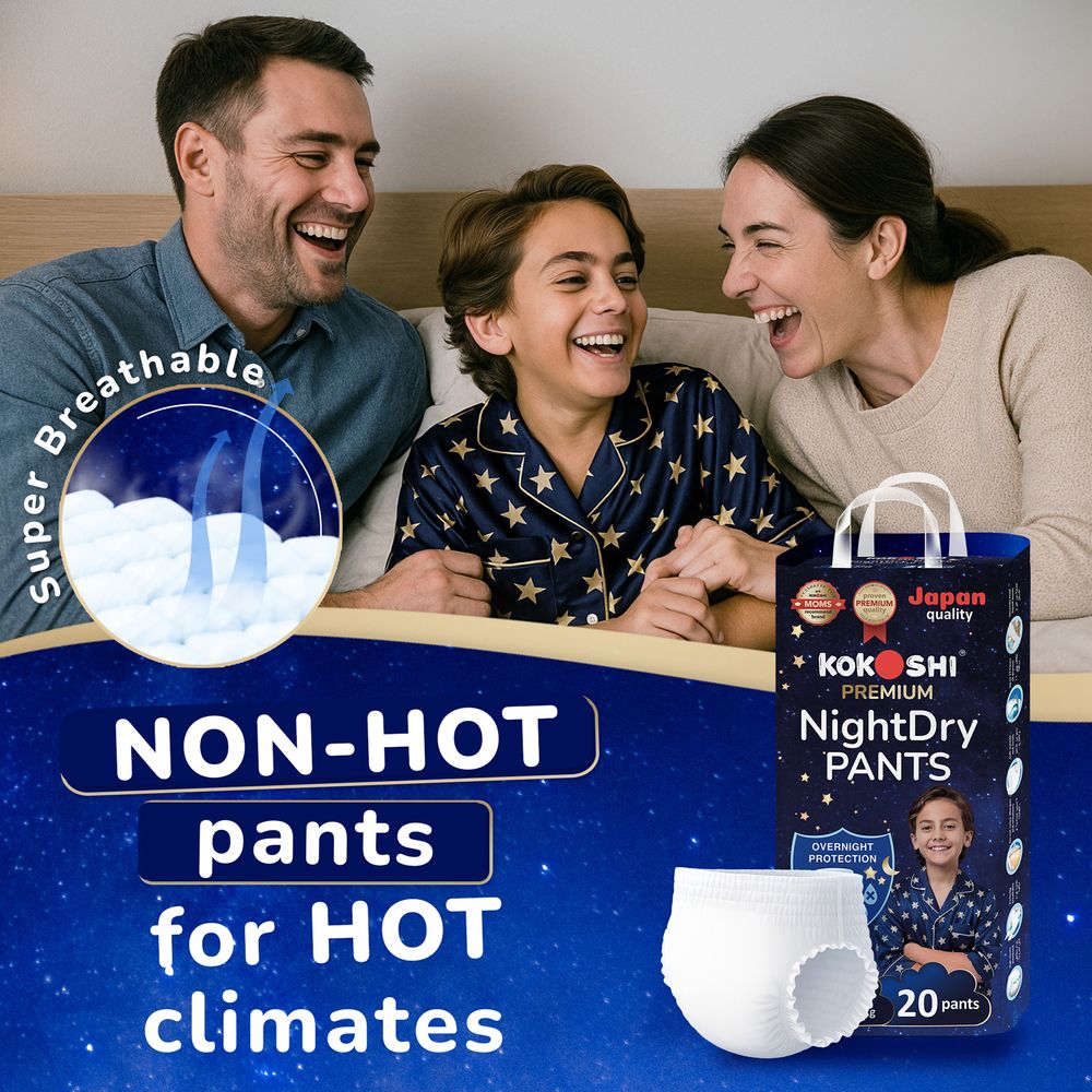 Kokoshi - Premium NightDry Pants - Size 9 - 27-57kg - 40 pcs