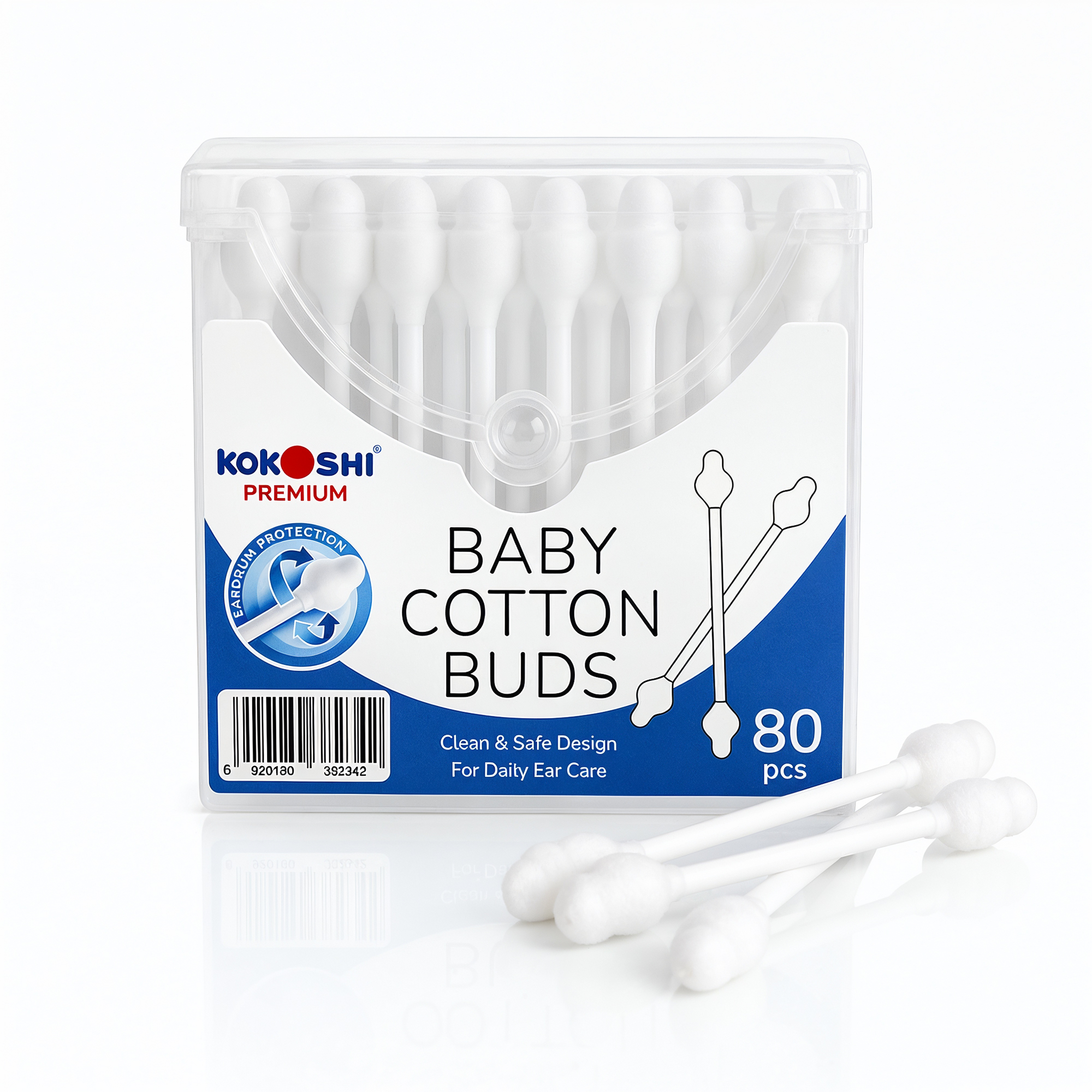 Kokoshi - Premium Baby Cotton Buds - White - 80 Pc Set