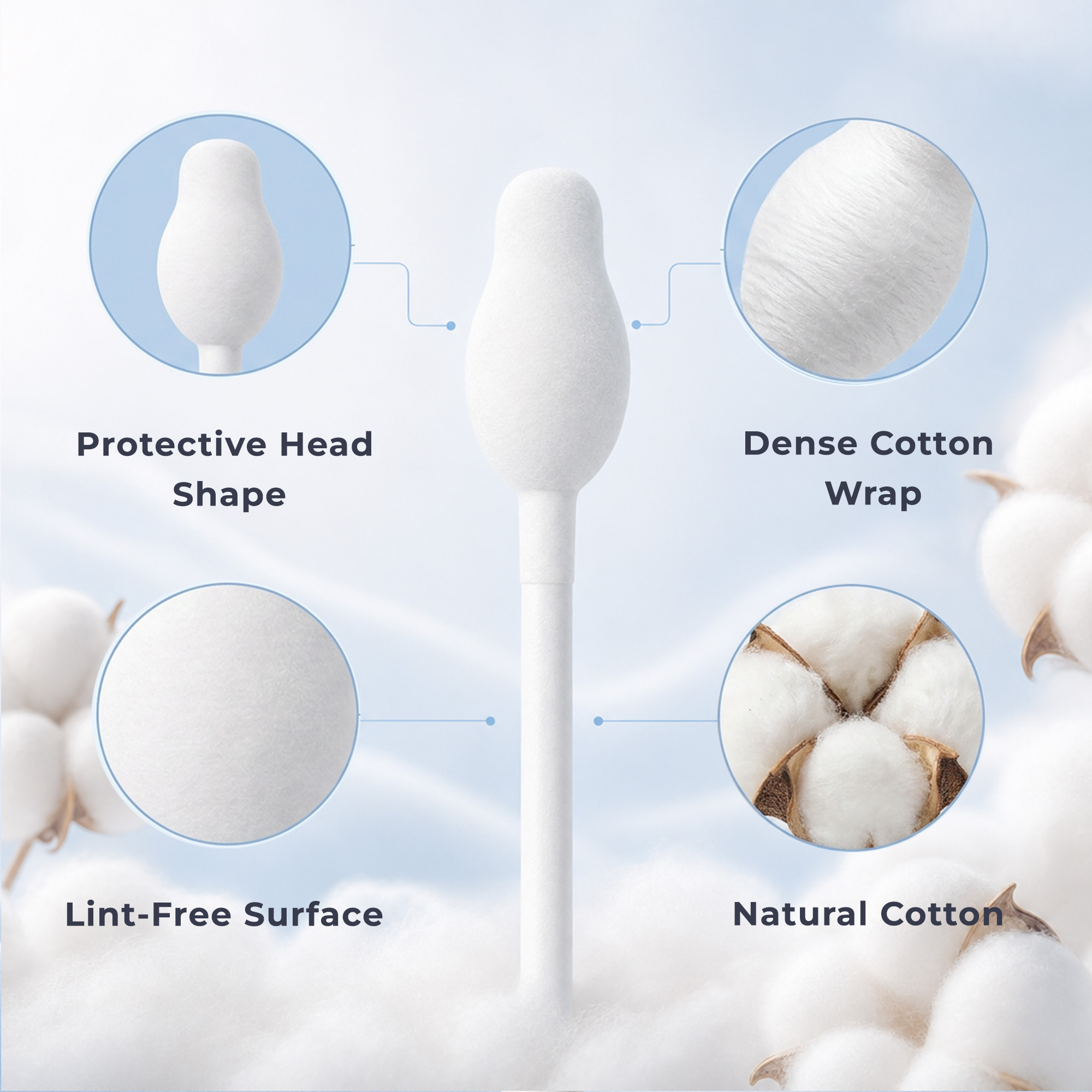 Kokoshi - Premium Baby Cotton Buds - White - 80 Pc Set