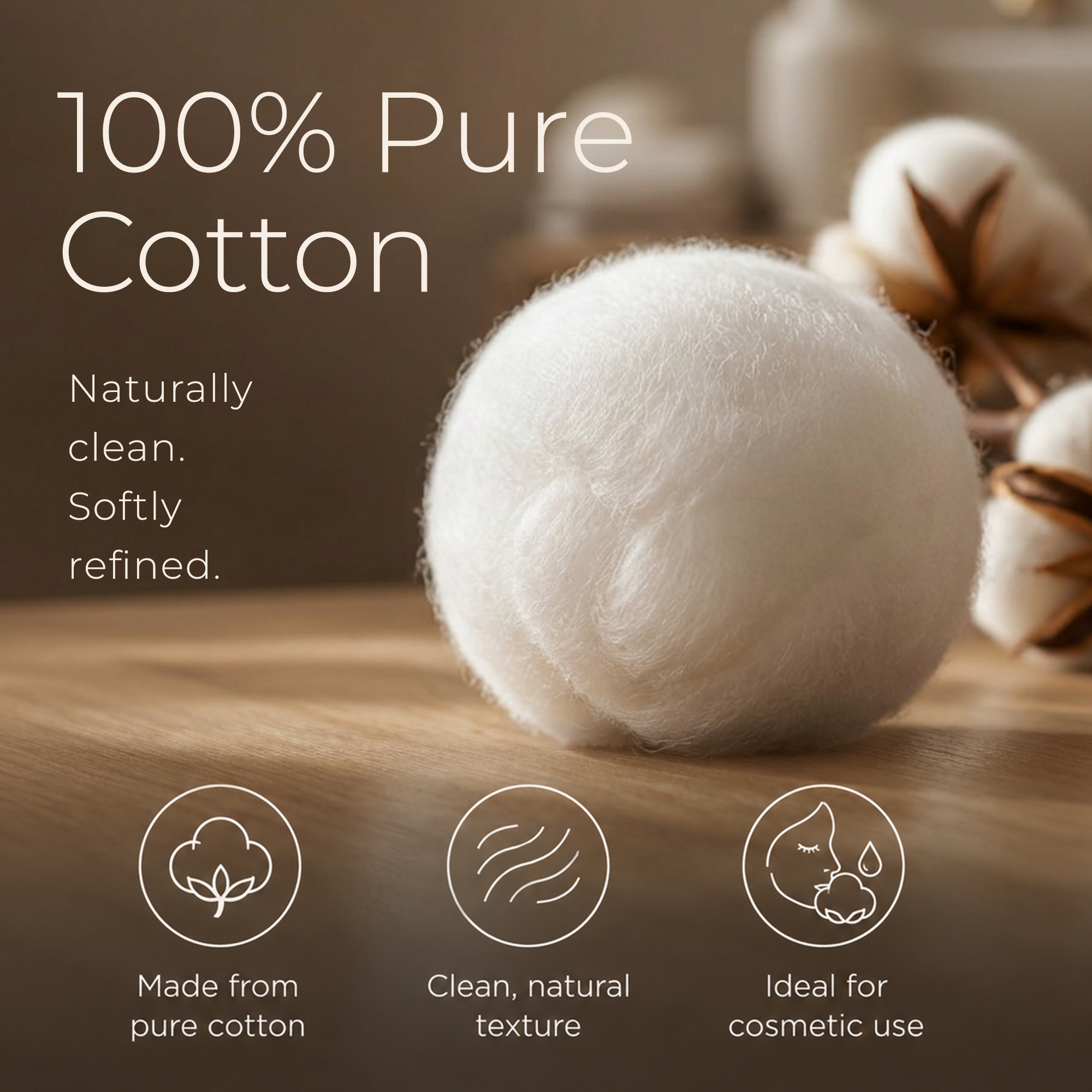 Kokoshi - Premium Cotton Balls - White - 100 Pc Set