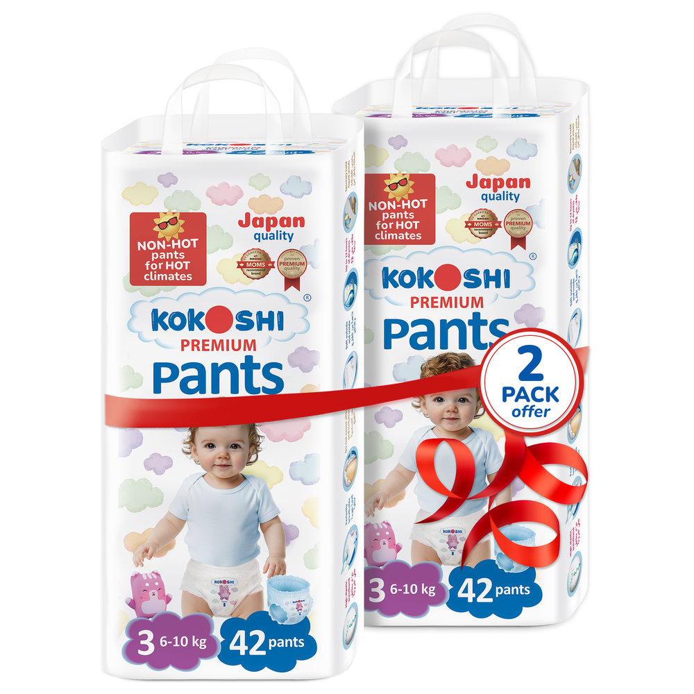 Kokoshi - Premium Baby Pants - Size 3 - 6-10kg - 84 pcs