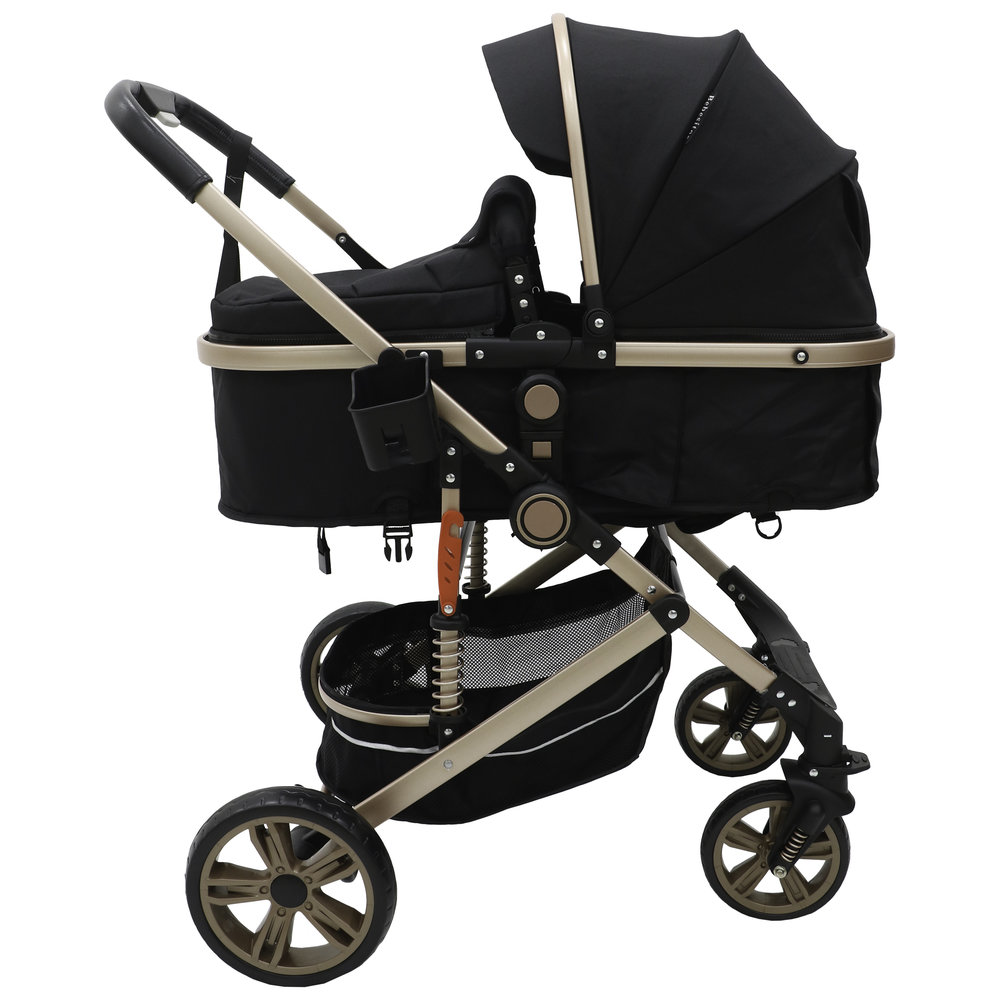 Bebesitos - Litemove 3-In-1 Reversible Newborn Stroller Pram - Black