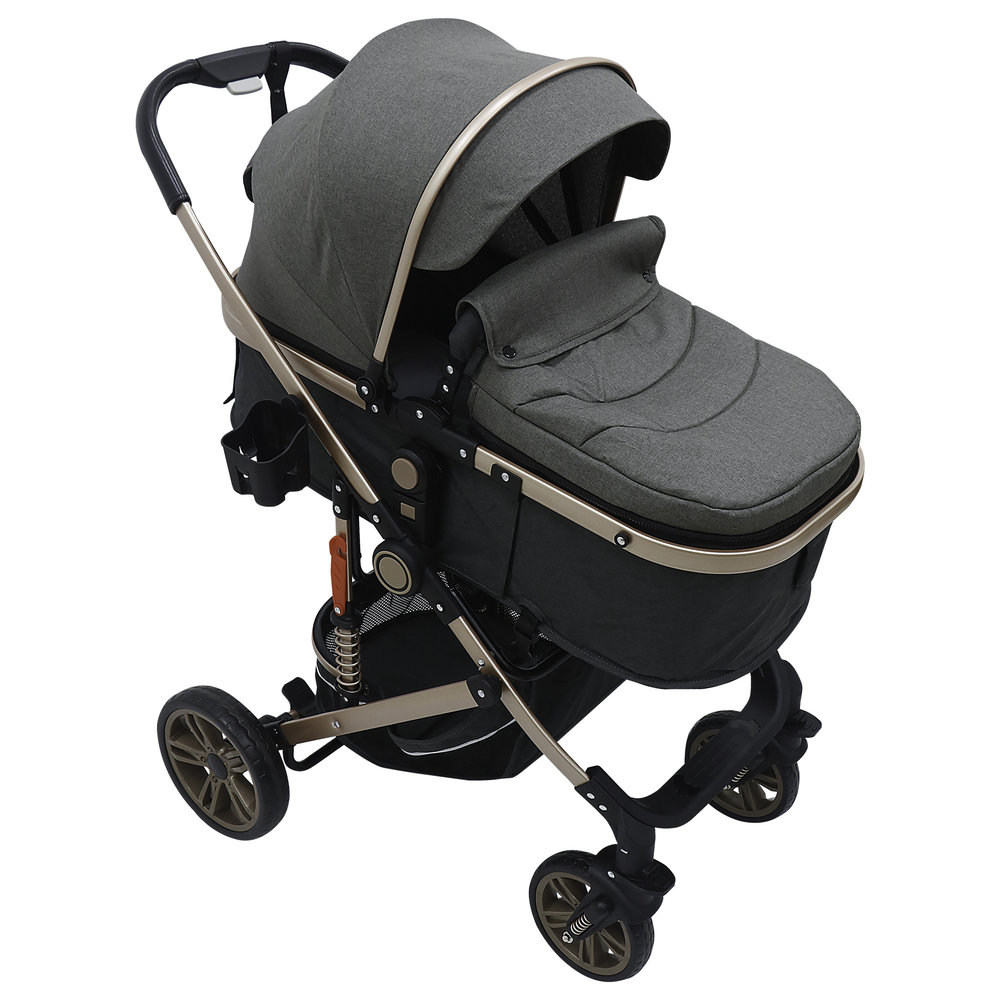 Bebesitos - Litemove 3-In-1 Reversible Newborn Stroller Pram - Grey