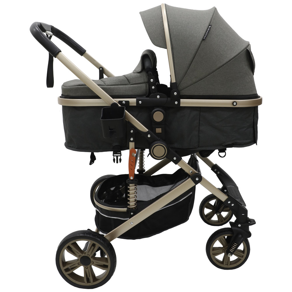 Bebesitos - Litemove 3-In-1 Reversible Newborn Stroller Pram - Grey