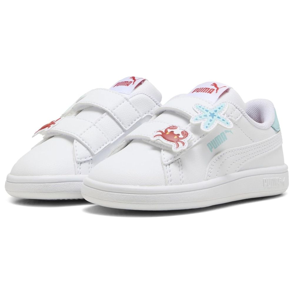 Puma Smash 3.0 Badges V PS Sneakers - Safe Lake/Red Fire
