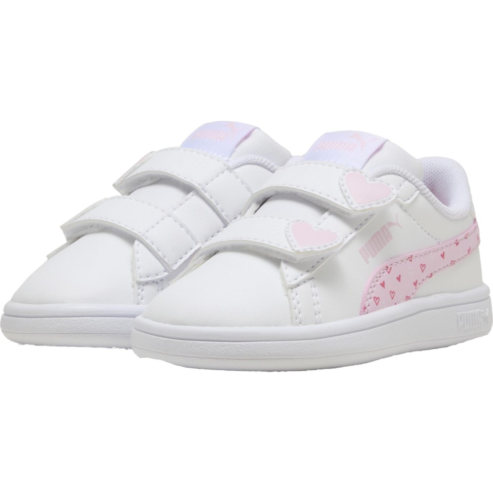 Puma Girl's Smash 3.0 Hearty V LNF Sneakers - White