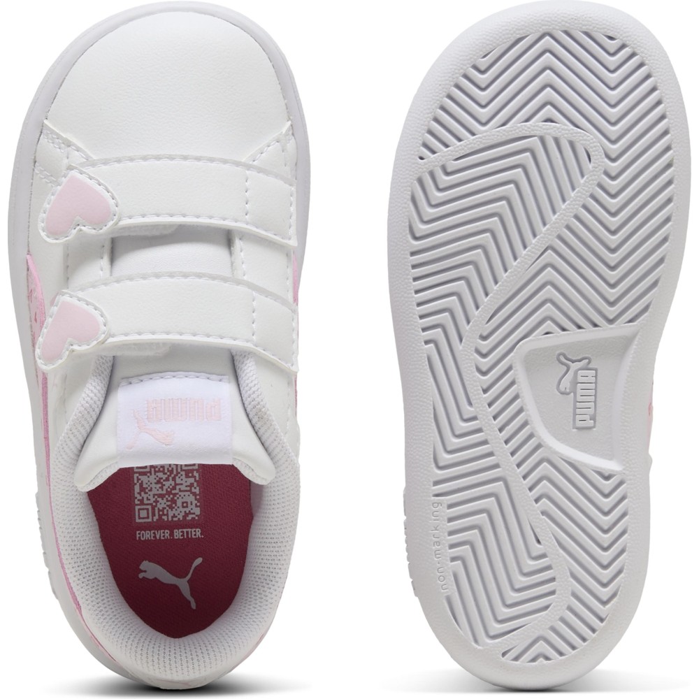 Puma Girl's Smash 3.0 Hearty V LNF Sneakers - White