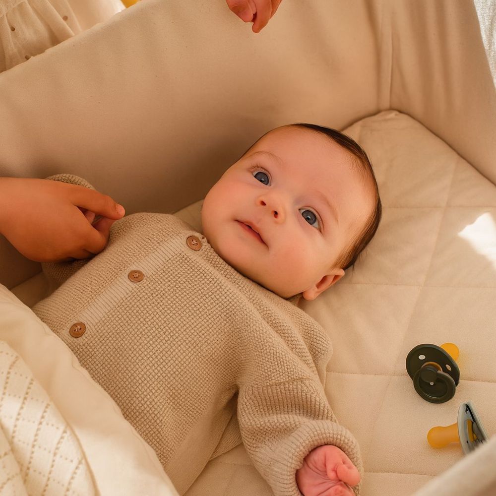 Moonboon Baby Cradle With Foam Mattress Nature