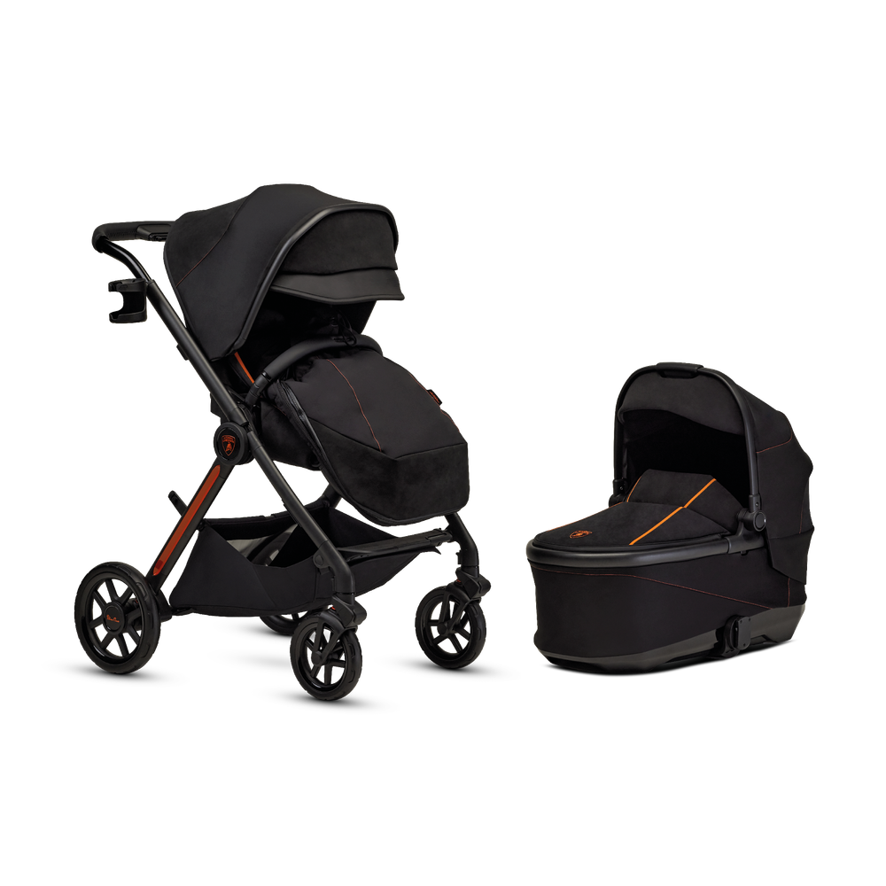 Silver Cross - Lamborghini Reef Al Arancio Stroller With Carrycot - Black