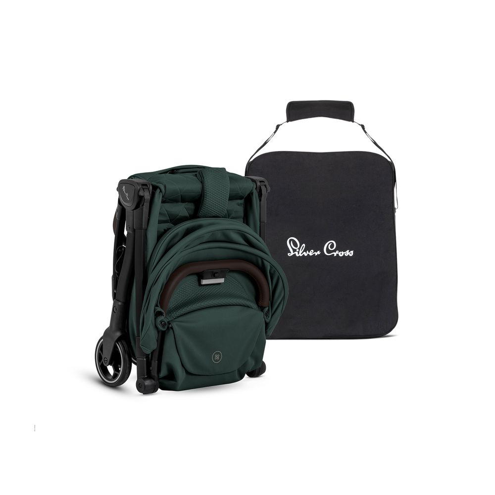 Silver Cross - Clic 2 Lightweight Stroller 2025 & Storage Bag Set - Conifer
