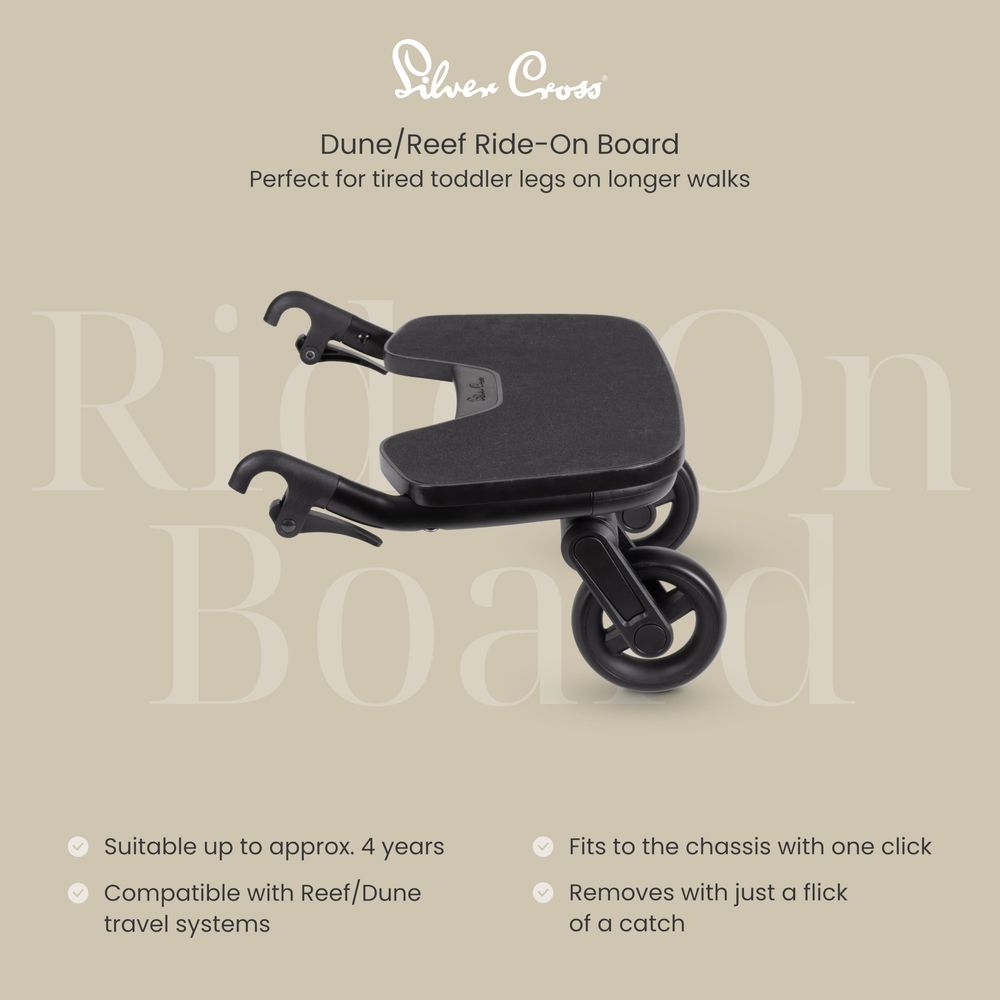 Silver Cross - Ride-On Stroller Board Only - Black